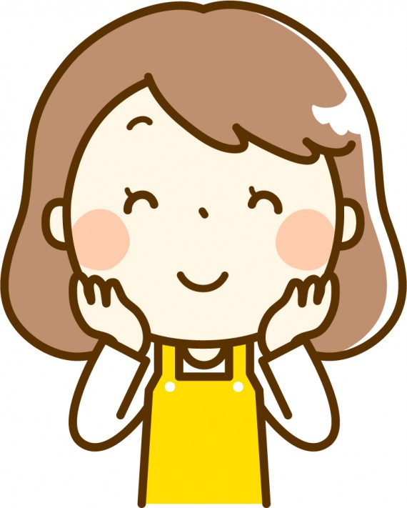 喜ぶ女性