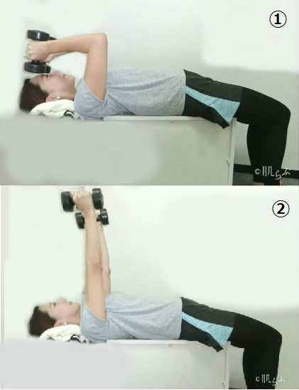 二の腕　ダンベル　筋肉	 トレーニング	上腕	 ダイエット 効果 運動 関節 エクササイズ 負荷