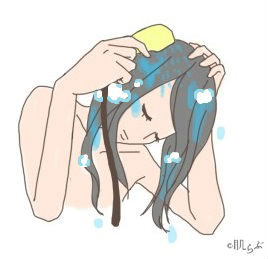 髪の毛　ベタベタ　シャワー